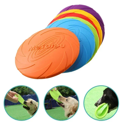 Multicolor Frisbeed Dog Toy  Fashion Pet Dog Silicone Game Flying Discs Trainning Interactive Toys Pet Supplies Flying Disc