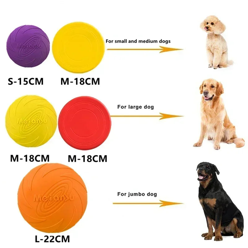 Multicolor Frisbeed Dog Toy  Fashion Pet Dog Silicone Game Flying Discs Trainning Interactive Toys Pet Supplies Flying Disc