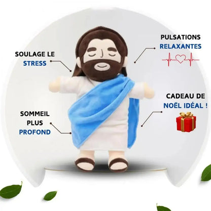 Breath Jesus Plush Doll Soothing Placation Toys Soft Respirable Jesus Plushies Comforting Jesus Heart Toy Easter Christmas Gifts