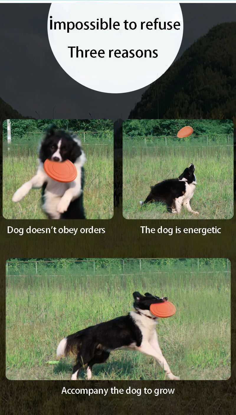 7 Colors Silicone Flying Saucer Funny Dog Cat Toy Dog Game Flying Discs Resistant Chew Puppy Training Interactive Pet Supplies