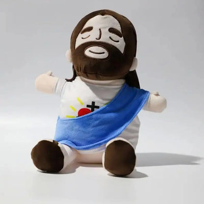 Breath Jesus Plush Doll Soothing Placation Toys Soft Respirable Jesus Plushies Comforting Jesus Heart Toy Easter Christmas Gifts