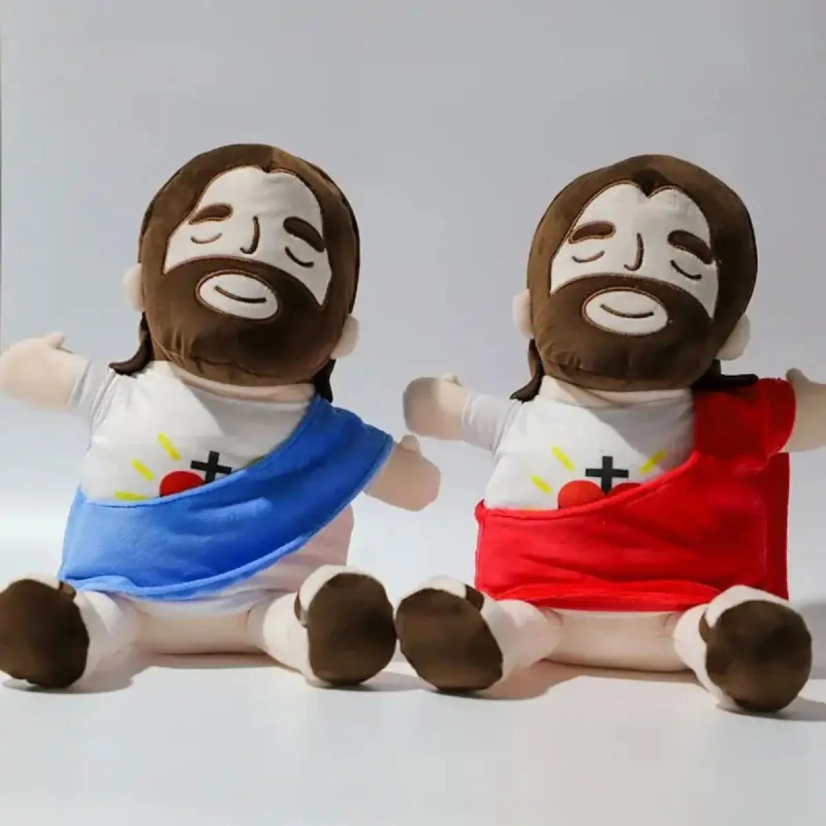 Breath Jesus Plush Doll Soothing Placation Toys Soft Respirable Jesus Plushies Comforting Jesus Heart Toy Easter Christmas Gifts